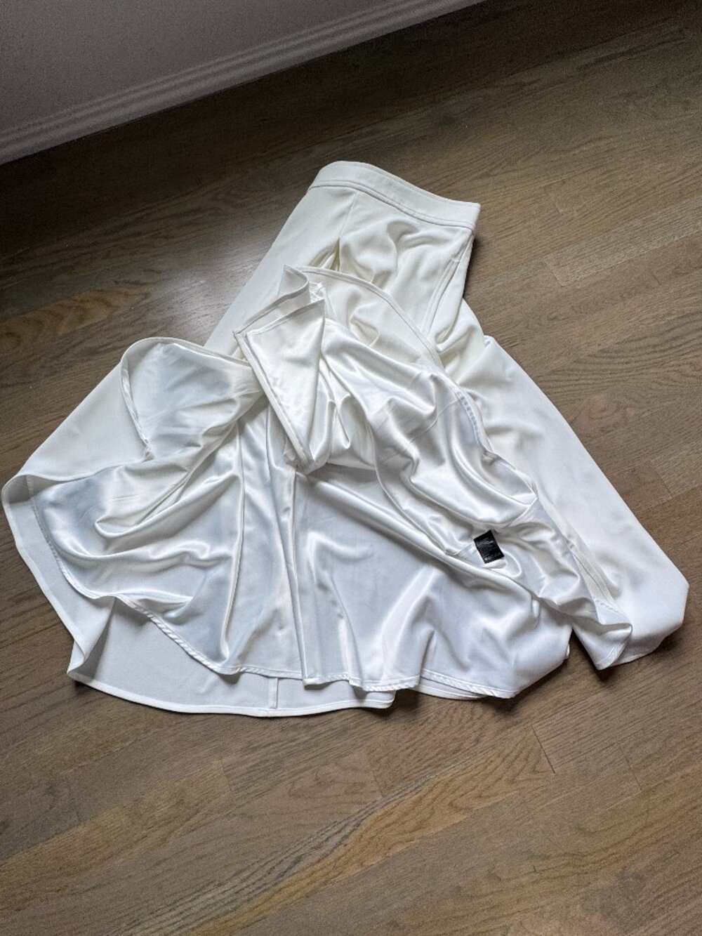 Jay Godfrey Ivory/Light White A-Line High-Waisted Maxi Skirt, Fully Lined - Picture 10 of 12